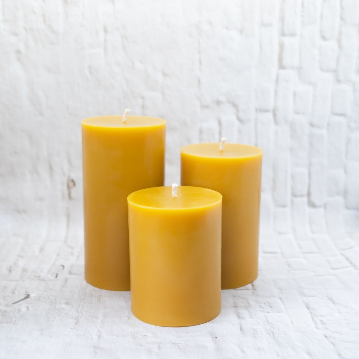 Simple Things | Beeswax Pillar Candle Trio 3